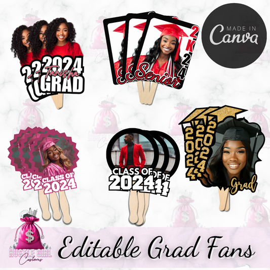 Editable Graduation Fan Templates
