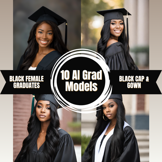 Black Female Grad Stock Models Vol. 1